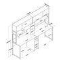 Hanah Home Escritorio de Estudio Blanco 210 cm